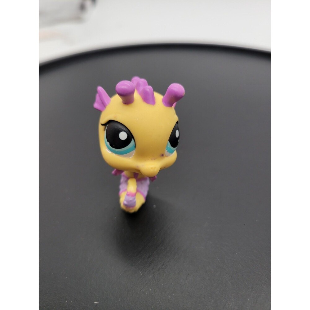 SEAHORSE #426 - Authentic Littlest Pet Shop - Hasbro LPS Yellow Purple